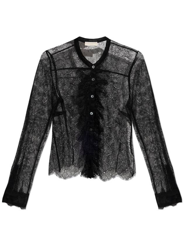 Ulla Johnson Lace Shirt Cecile, Women's, Black - ULLA JOHNSON - BALAAN 1