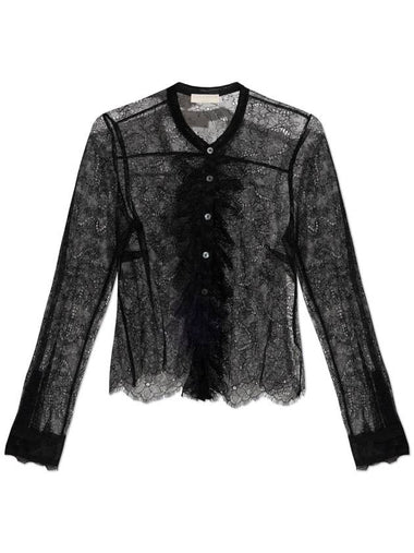 Ulla Johnson Lace Shirt Cecile, Women's, Black - ULLA JOHNSON - BALAAN 1