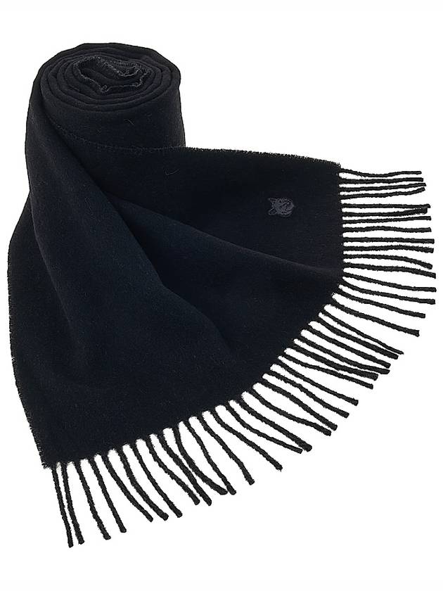 Bold Fox Head Patch Muffler Black Charcoal - MAISON KITSUNE - BALAAN 2