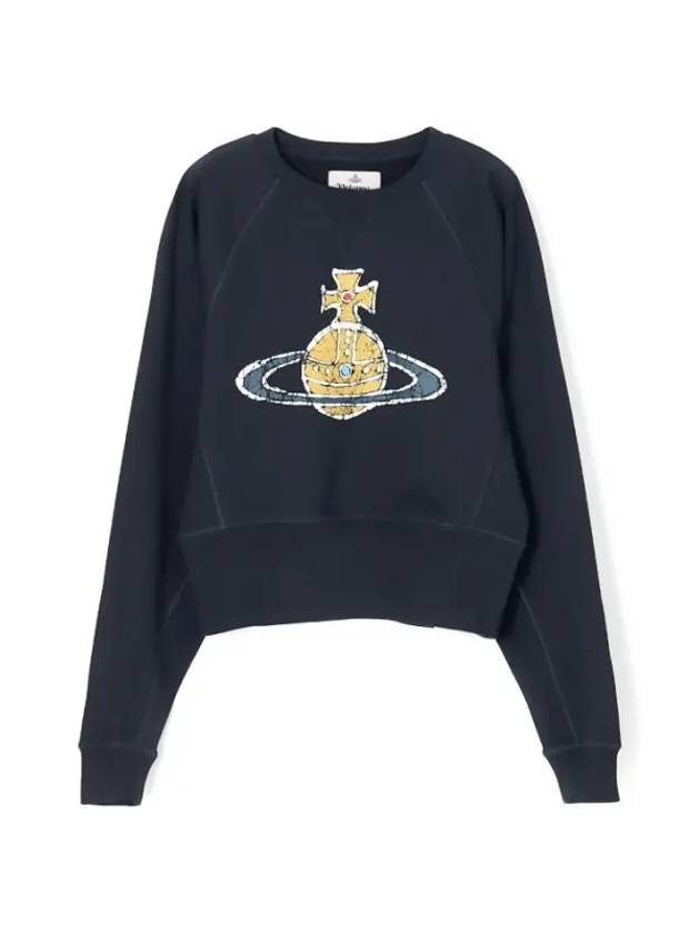 Logo Print Cotton Sweatshirt Grey - VIVIENNE WESTWOOD - BALAAN 1