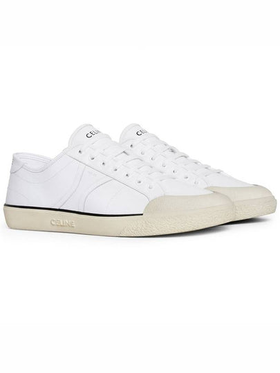 AS 01 Lace-Up Alan Calfskin Low-Top Sneakers Optic White - CELINE - BALAAN 2