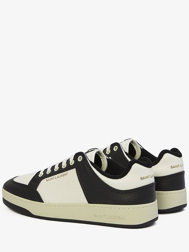 SL 61 Low Top Sneakers Black White - SAINT LAURENT - BALAAN 6