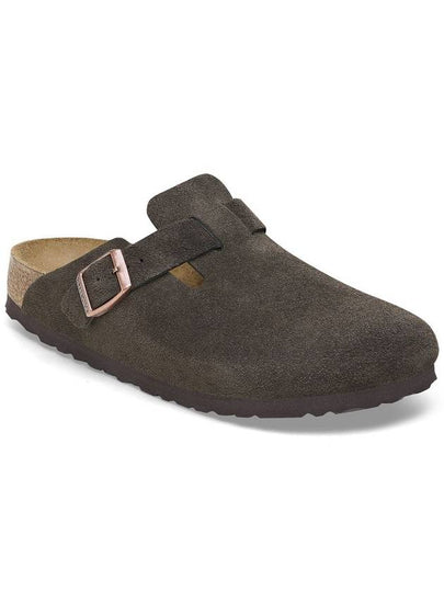 Boston Soft Footbed Suede Slippers Mocha - BIRKENSTOCK - BALAAN 2