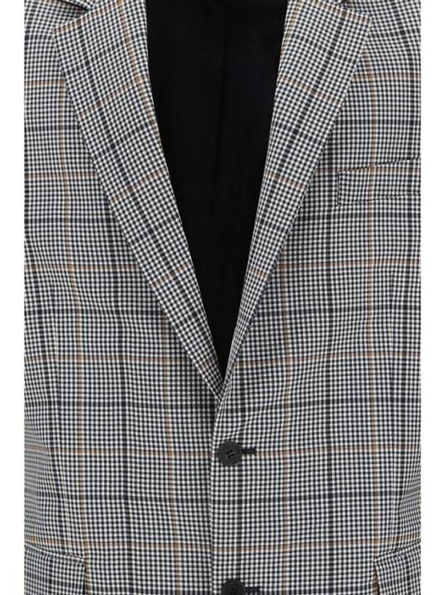 Micro Check Jacket Blublack - MARNI - BALAAN 4