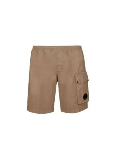 Lens Wappen Nylon Swim Shorts Brown - CP COMPANY - BALAAN 2