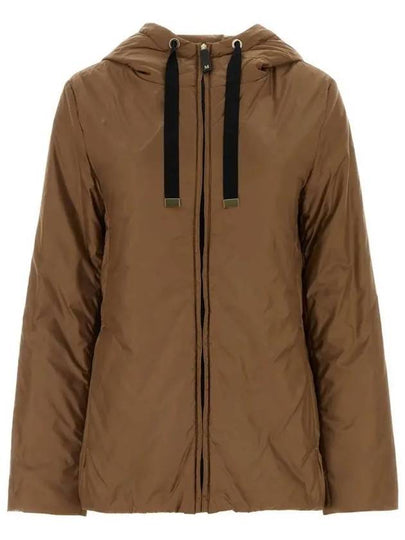 Green H Water Repellant Canvas Hooded Parka Caramel - MAX MARA - BALAAN 2