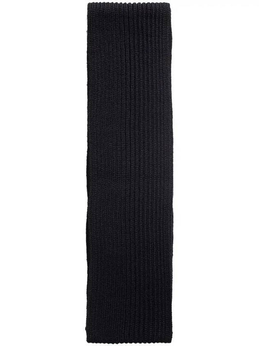 ribbed wool short muffler black SHORT SCARF BLACK - ANDERSEN-ANDERSEN - BALAAN 2