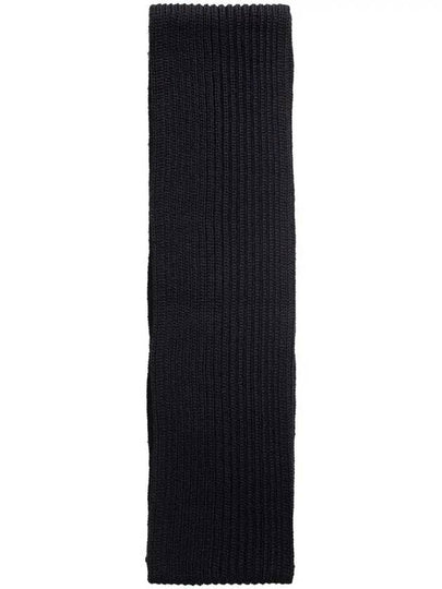 ribbed wool short muffler black SHORT SCARF BLACK - ANDERSEN-ANDERSEN - BALAAN 2