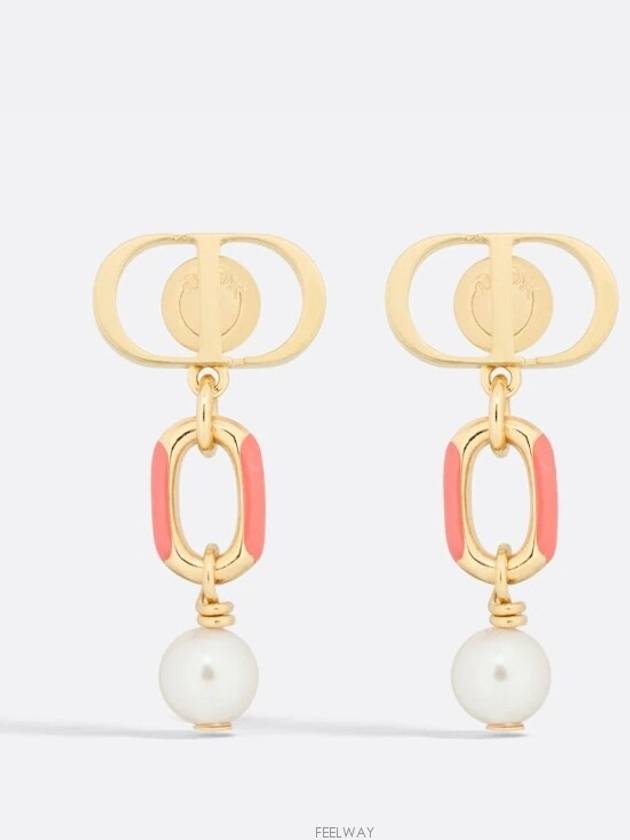 Dioriviera Petit CD Metal Earrings Pink Gold - DIOR - BALAAN 2