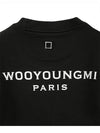 WYM Patch Back Logo Cotton Sweatshirt Black Men's Sweatshirt W231TS27721B - WOOYOUNGMI - BALAAN.