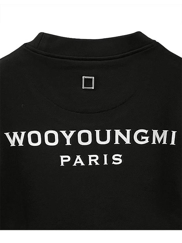 WYM Patch Back Logo Cotton Sweatshirt Black Men's Sweatshirt W231TS27721B - WOOYOUNGMI - BALAAN.