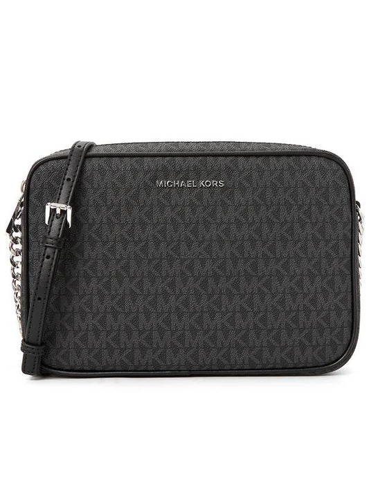 Jet Set Large Logo Canvas Cross Bag Black - MICHAEL KORS - BALAAN 2