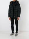 Men's Cluny Hooded Fur Short Padding Black - MONCLER - BALAAN 4