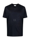 Logo Short Sleeve T-shirt Navy - SAINT LAURENT - BALAAN 2