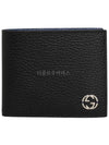 GG Interlocking Two Tone Half Wallet Black - GUCCI - BALAAN 2