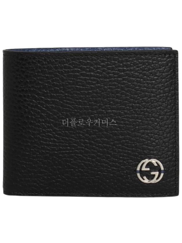 GG Interlocking Two Tone Half Wallet Black - GUCCI - BALAAN 2