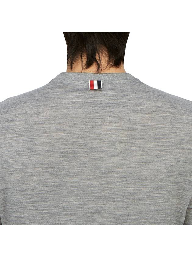 Wool Jersey 4-Bar Long Sleeve T-Shirt Light Grey - THOM BROWNE - BALAAN 7