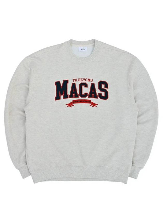 MACAS logo sweatshirtoatmeal - MACASITE - BALAAN 1