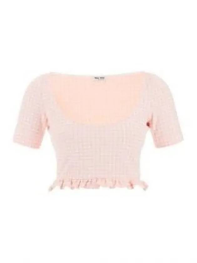 Short sleeve t shirt light pink 1GEV MT1741 1228286 - MIU MIU - BALAAN 1