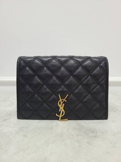 Black gold quilted Pedro Becky chain shoulder bag - SAINT LAURENT - BALAAN 2