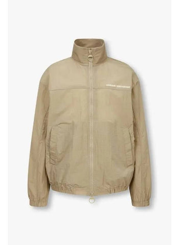 Men s nylon ripstop zip up jacket beige - ARMANI EXCHANGE - BALAAN 1