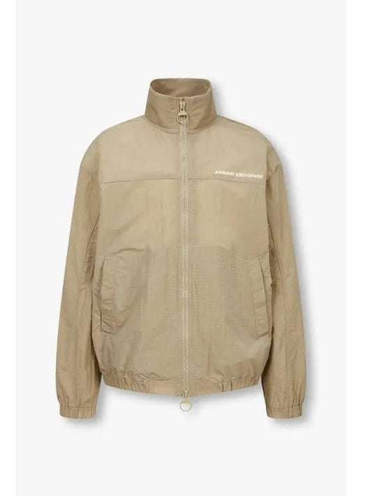 Men s nylon ripstop zip up jacket beige - ARMANI EXCHANGE - BALAAN 1