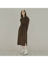 Brown Dot Belt Long Dress BROWN - AVANT-G - BALAAN 3