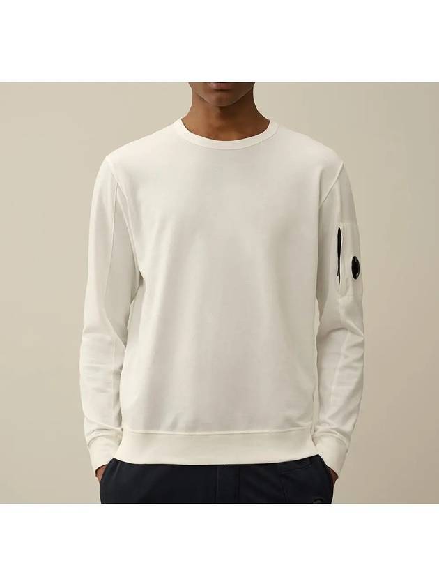 Light Fleece Sweatshirt White - CP COMPANY - BALAAN 2