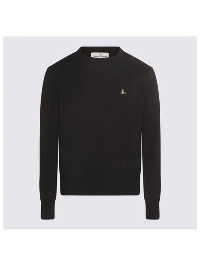 ORB Embroidered Crew Neck Knit Top Black - VIVIENNE WESTWOOD - BALAAN 2