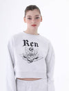 0 9 Ren crop sweatshirt LIGHT GRAY - CLUT STUDIO - BALAAN 2