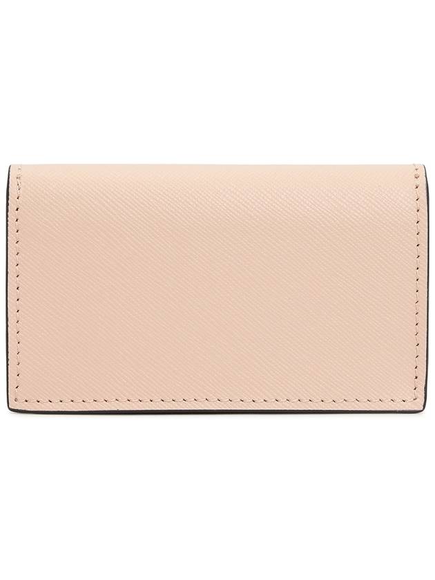 Logo Color Block Saffiano Card Wallet Pink - MARNI - BALAAN 3