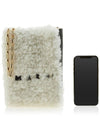 Logo Shearling Cross Shoulder Bag White - MARNI - BALAAN 7