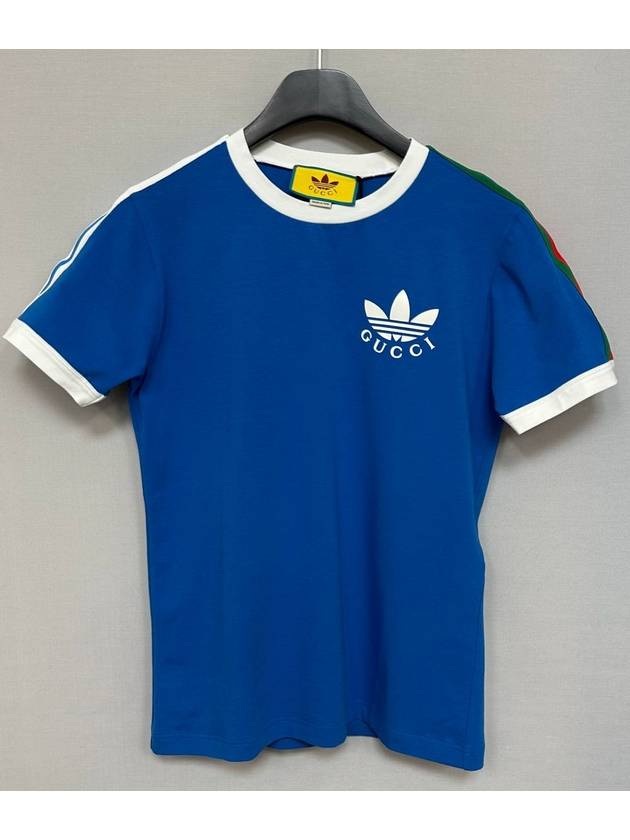 x Adidas Trefoil Print T Shirt 66 77 - GUCCI - BALAAN 1