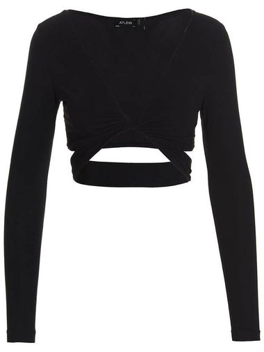 Atlein Crossed Cropped Top - ATLEIN - BALAAN 1