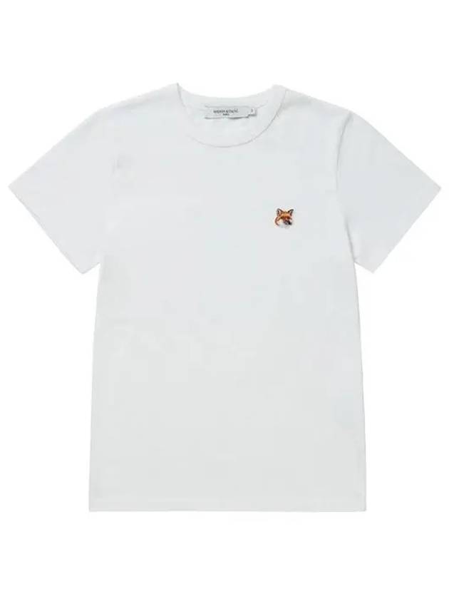 Fox Head Patch Regular Short Sleeve T-Shirt White - MAISON KITSUNE - BALAAN 3