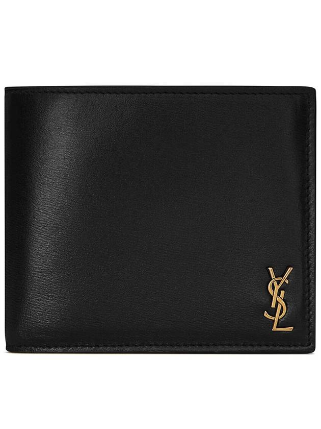 Tiny Monogram Half Wallet Black Gold - SAINT LAURENT - BALAAN 2