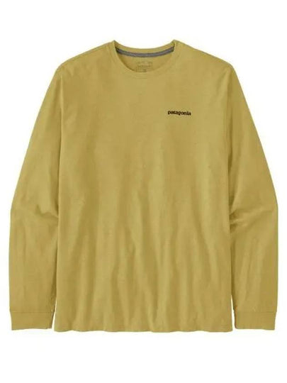 P6 Logo Responsibili Long Sleeve T-Shirt Yellow - PATAGONIA - BALAAN 2