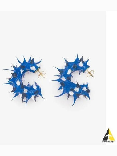 Rubber rise tuft earrings gold boutique blue dark CACCWJEW031MET0077577 - SUNNEI - BALAAN 1