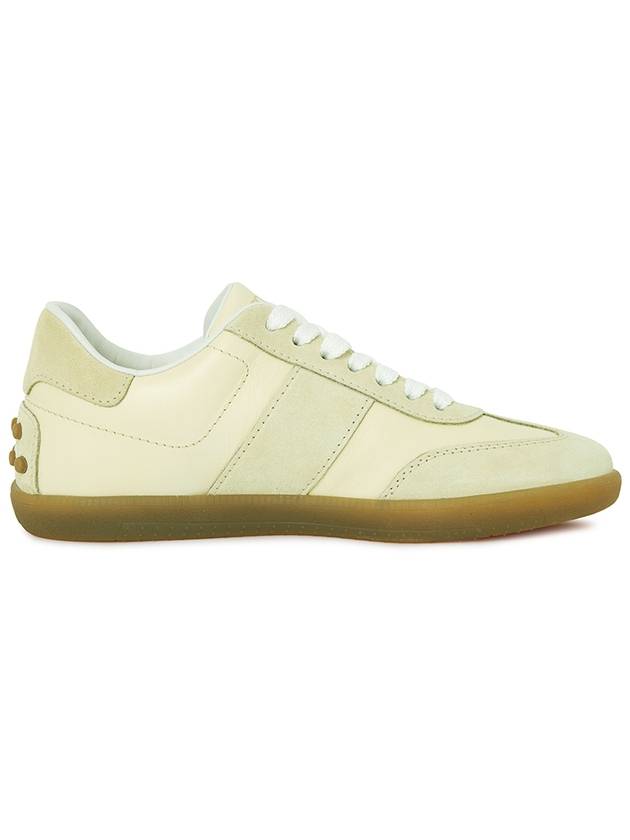 Women's Tabs Leather Low Top Sneakers Yellow - TOD'S - BALAAN 5