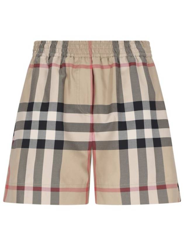 Check Shorts Beige - BURBERRY - BALAAN 2