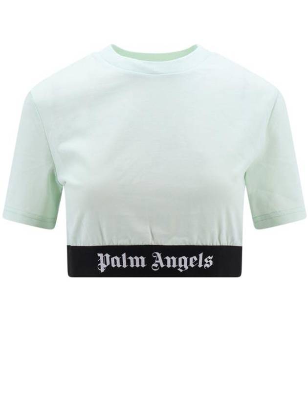 Short Sleeve T-Shirt PWAA051S24JER001 5110 Green - PALM ANGELS - BALAAN 1