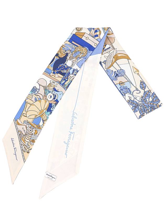 Studio print silk twilly - SALVATORE FERRAGAMO - BALAAN 3