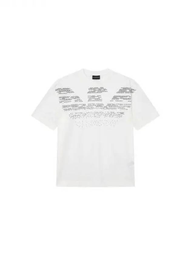 Men s Eagle Logo Print T Shirt White 271475 - EMPORIO ARMANI - BALAAN 1