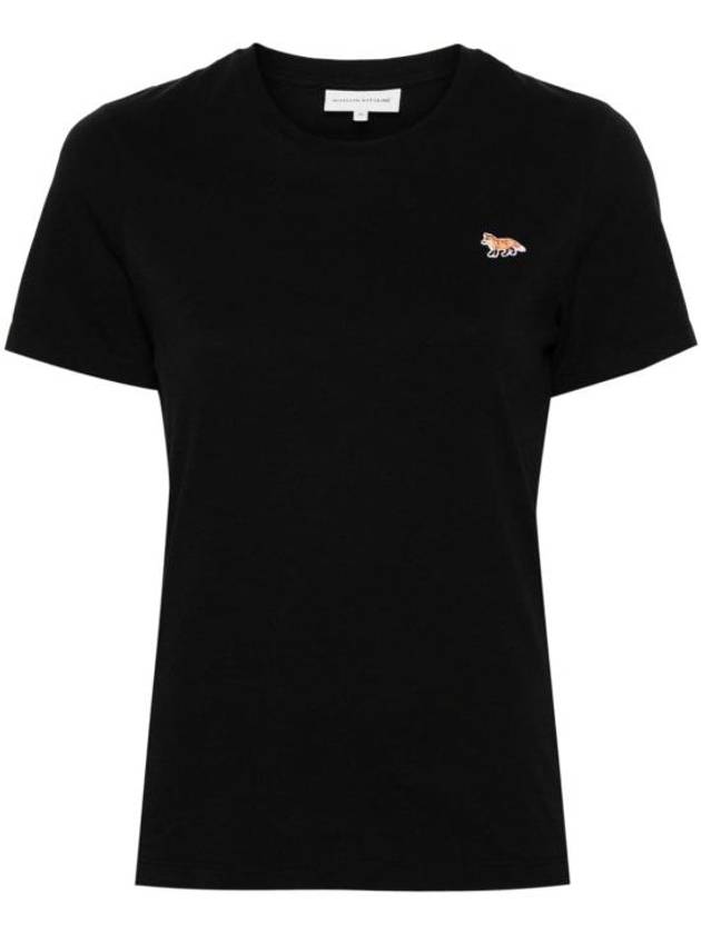 Baby Fox Patch Regular Short Sleeve T-Shirt Black - MAISON KITSUNE - BALAAN 2