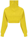 Women's High Neck Crop Cardigan Yellow - ISABEL MARANT - BALAAN 3