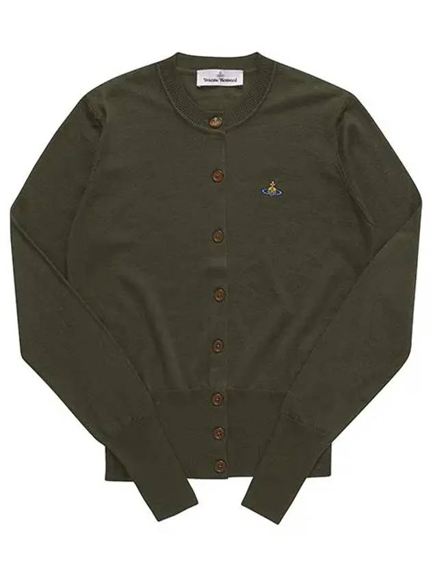 Bea Embroidered Logo Cardigan Green - VIVIENNE WESTWOOD - BALAAN 5