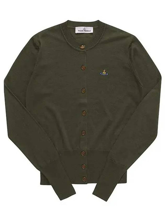 Bea Embroidered Logo Cardigan Green - VIVIENNE WESTWOOD - BALAAN 2