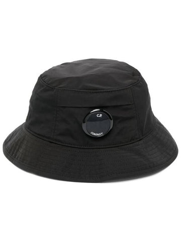 Lens Wappen Chrome R Bucket Hat Black - CP COMPANY - BALAAN 1