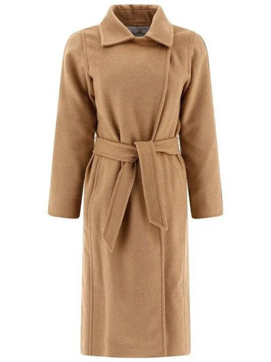 Manuela Icon Belted Wool Single Coat Beige - MAX MARA - BALAAN 1