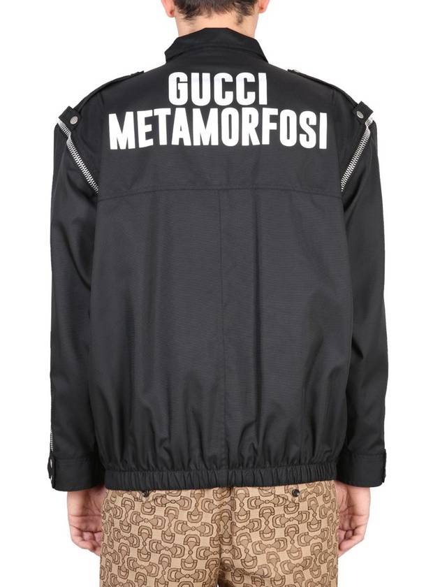 Metamorfosi Multi Zip-Up Jacket Black - GUCCI - BALAAN 4